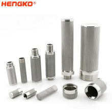 HENGKO Stainless Steel Micron Filter Mesh Perforated 304 Cylinder Mesh Strainer Filter for including chemicals